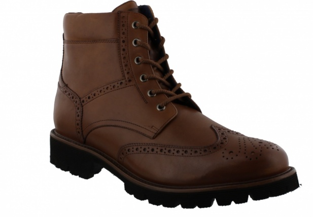 Sioux DILIP 715-H Leather Ankle Boots Cognac Brown